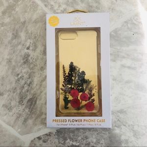 NWT LMNT pressed real flowers protective iPhone case 6 & 6s 7 & 8 plus